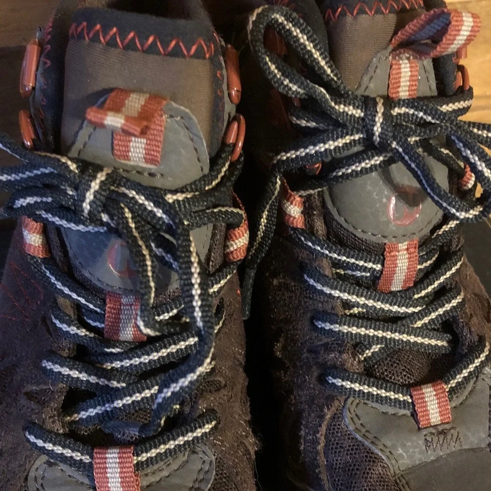Merrell Capra Mid Brown with orange Kids' Hiking Boots Leather upper